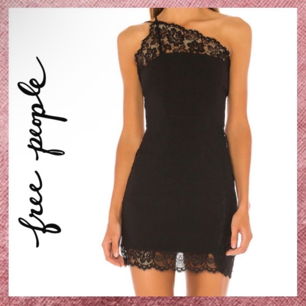 NWT Free People black Premonitions bodycon dress L New With Tags